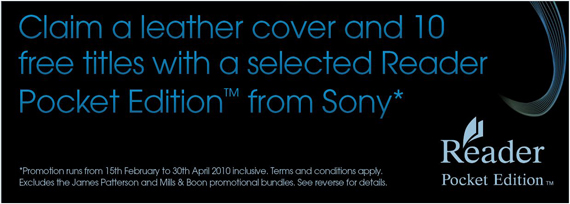 Case and 10 eBooks with every Sony Reader Pocket Edition